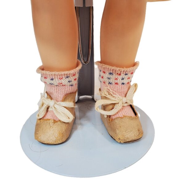 Vintage 1950's Ideal Toni Doll P-91 15" Brunette Hard Plastic. Sleep Eyes. Stand - Picture 8 of 10